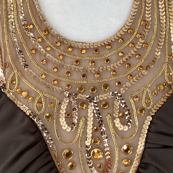 Lilli Diamond California Vintage Sequin Halter Maxi Dress - Picture 4 of 7